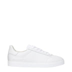 White Leather Low Top Sneakers