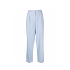 Blue Elastane Dress Pants