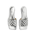 Silver Calfskin Sandals