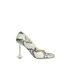 Bicolor Goatskin High Heel Pumps