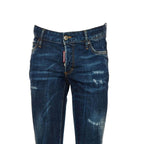 Blue Cotton Slim Fit Jeans