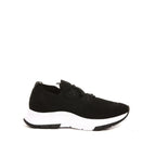 Black Fabric Athletic Sneakers