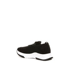 Black Fabric Athletic Sneakers
