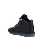 Black Calfskin High Top Sneakers