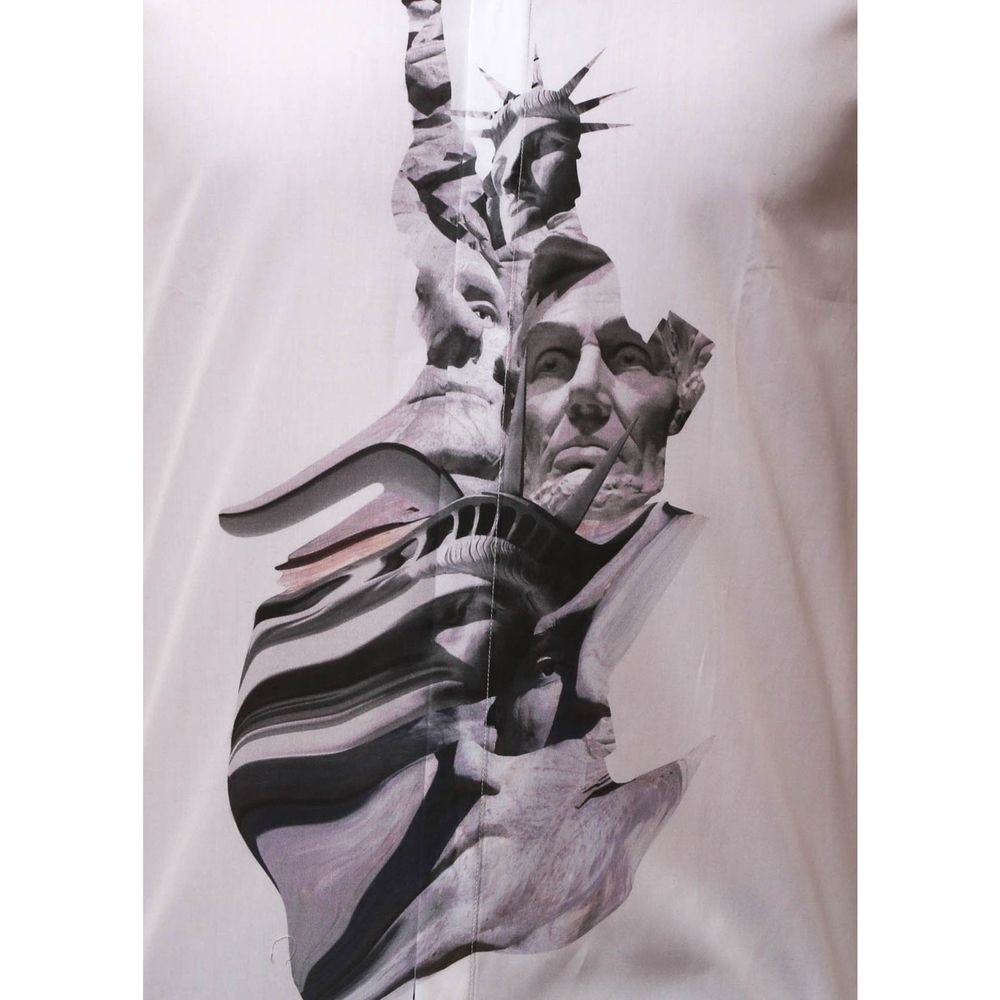 White Cotton Pattern Shirt