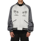 Gray Acetate Bomber