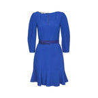 Blue Viscose Casual Dress