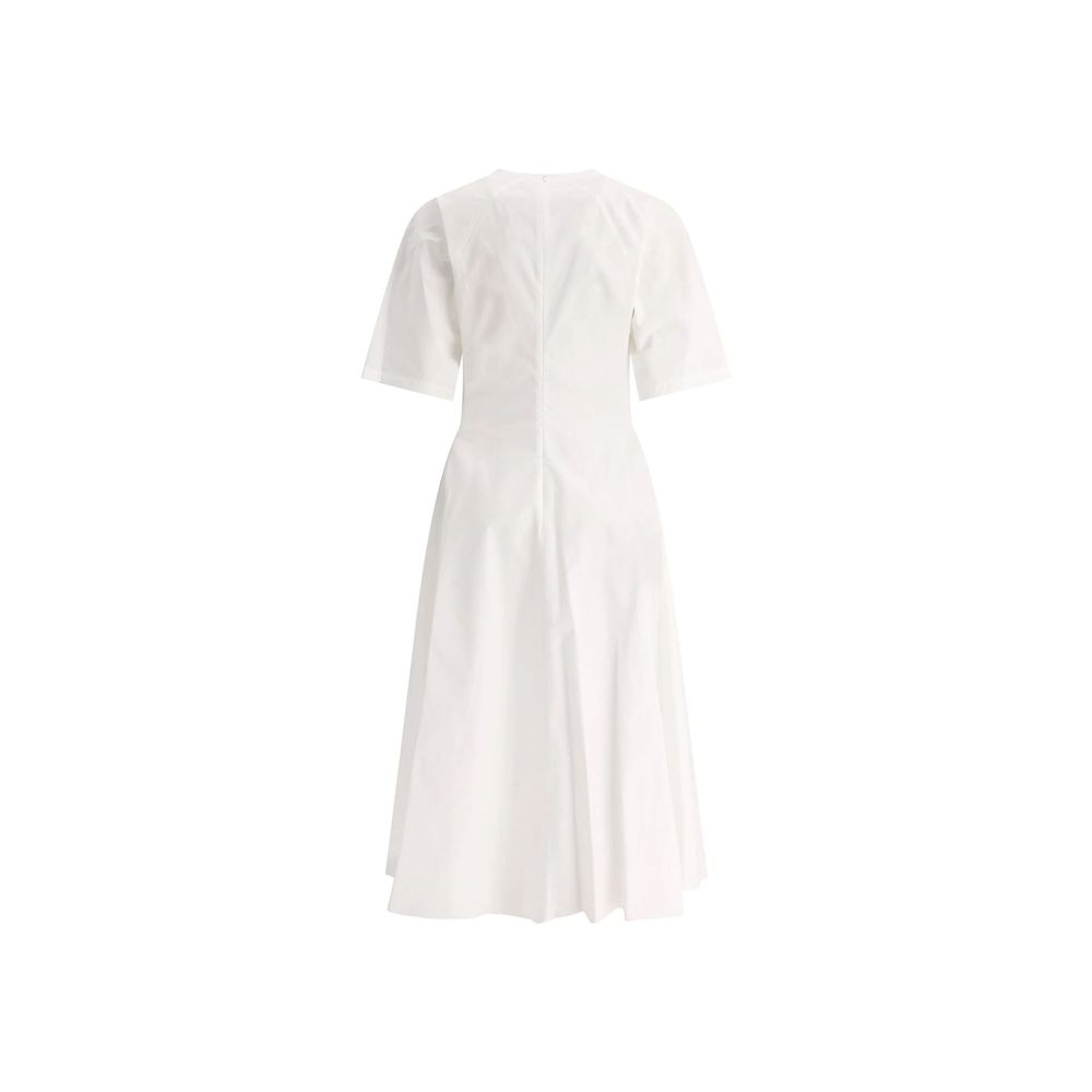 White Cotton Casual Dress