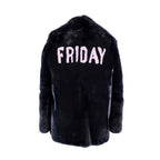 Blue Rabbit Fur Coat