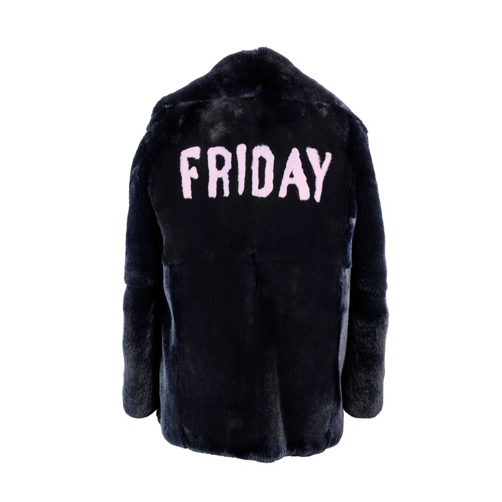 Blue Rabbit Fur Coat