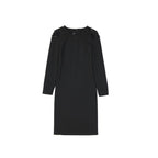 Black Elastane Casual Dress