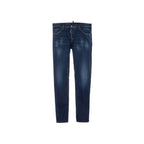 Blue Cotton Skinny Jeans