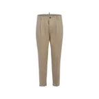 Beige Cotton Chino Pants