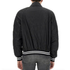 Black Polyester Bomber