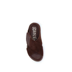 Brown Velvet Sandals
