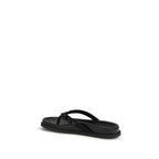 Black Rubber Flip-Flop Sandals
