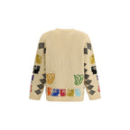 Multicolor Fleece Wool Cardigan
