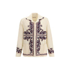 Beige Silk Pattern Shirt