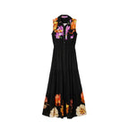 Black Viscose Casual Dress