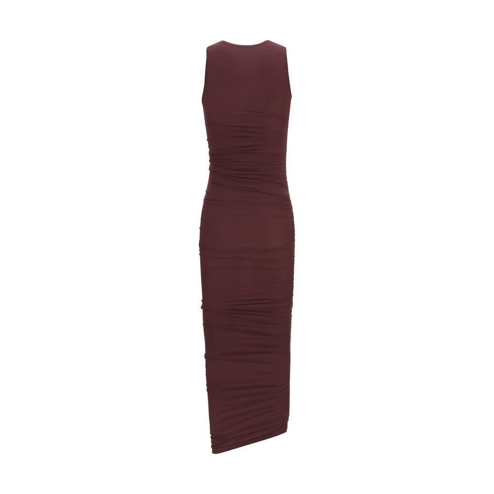 Bordeaux Polyamide Casual Dress