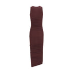 Bordeaux Polyamide Casual Dress