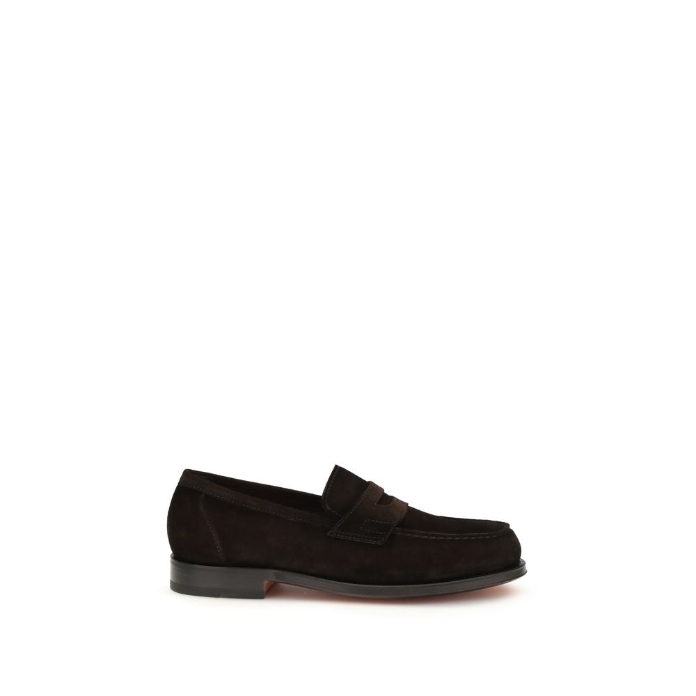 Brown Calf Leather Bos Taurus Slip-On Loafers