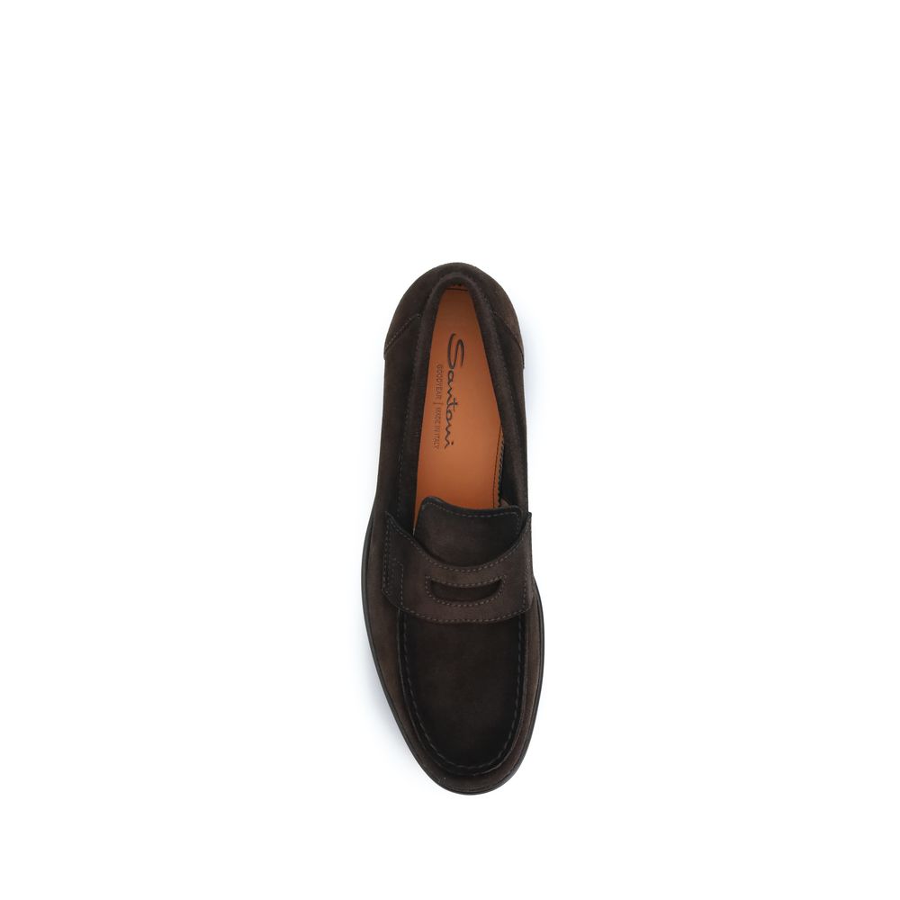 Brown Calf Leather Bos Taurus Slip-On Loafers