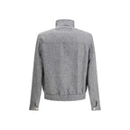 Gray Linen Bomber