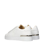 White Leather Low Top Sneakers