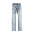 Blue Cotton Relaxed Fit Jeans