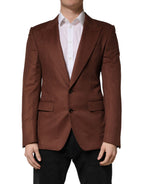 Brown Cashmere Single Breasted Jacket Blazer