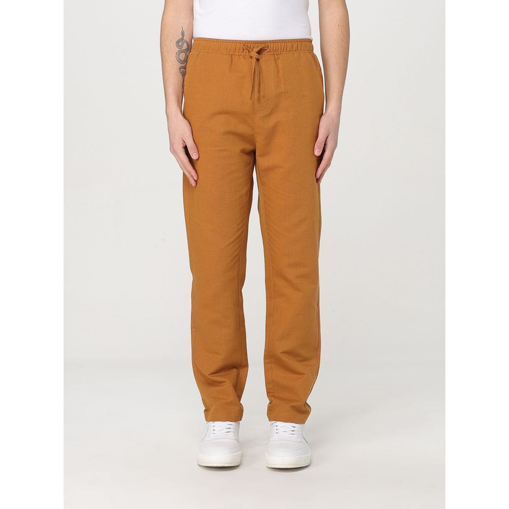 Brown Linen Casual Pants