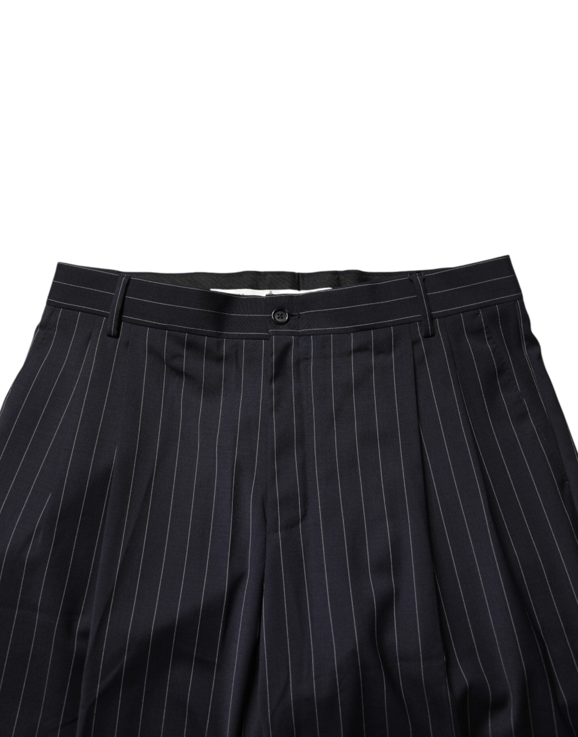 Black Stripe Straight Men Dress Trouser Pants