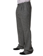 Gray Houndstooth Straight Dress Trouser Pants