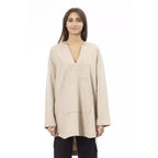 Beige Wool Hoodie