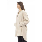 Beige Wool Hoodie