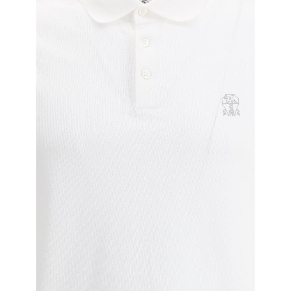White Cotton Polo Shirt