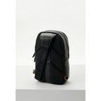 Black Polyethylene Crossbody Bag