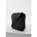Black Polyethylene Crossbody Bag