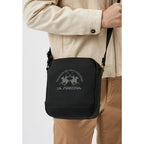 Black Polyethylene Crossbody Bag