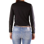 Black Viscose Biker Jacket