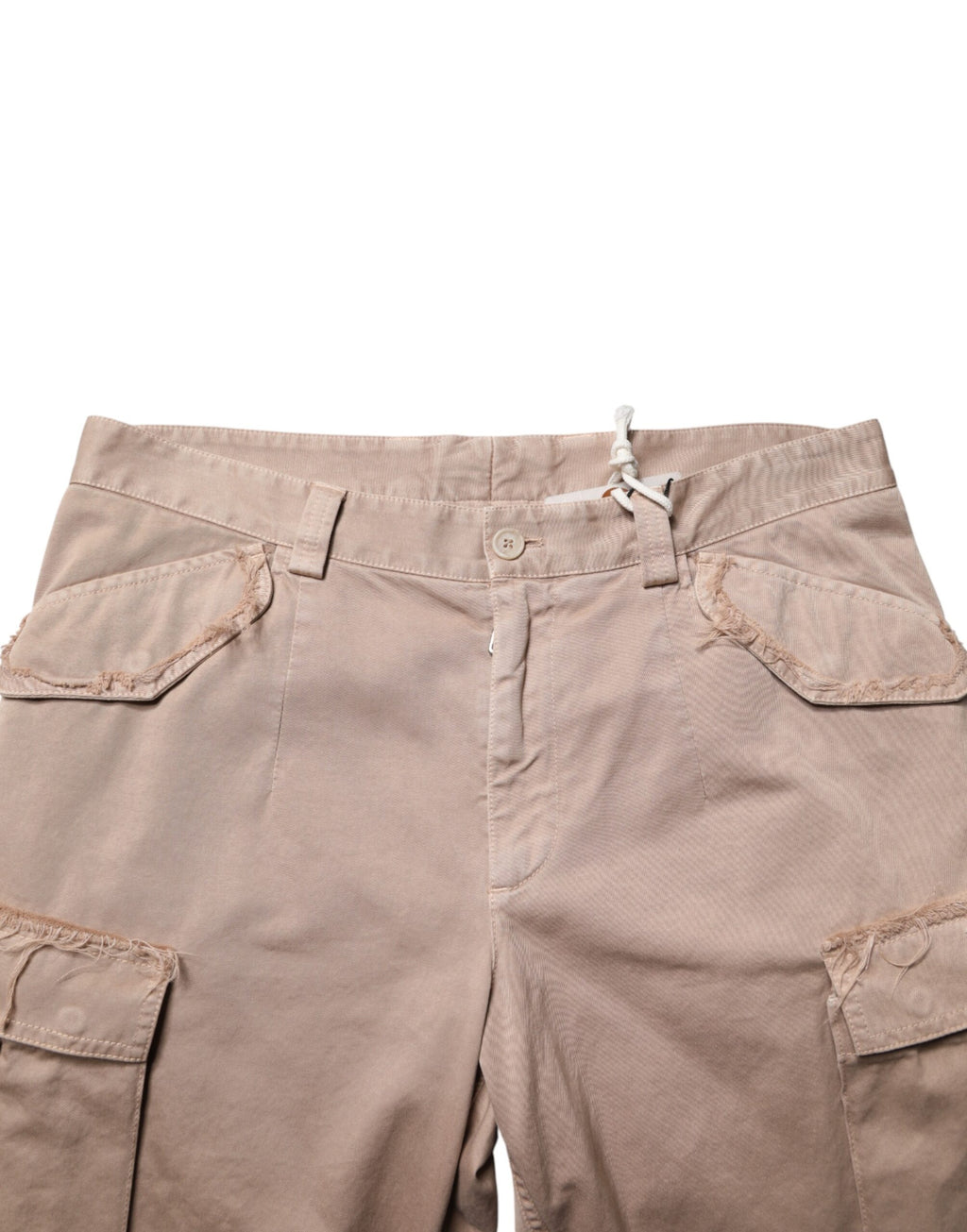 Beige Straight Cargo Chino Men Trouser Pants
