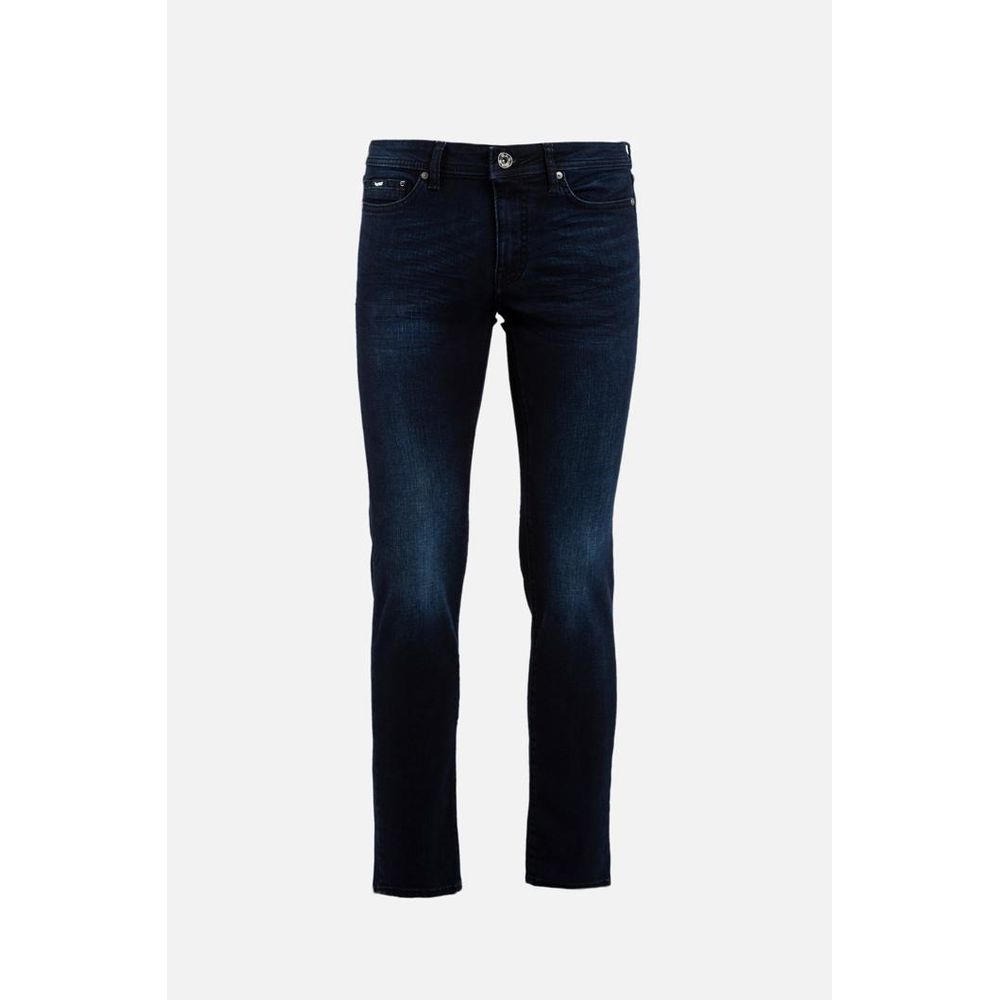 Blue Cotton Slim Fit Jeans
