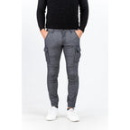 Gray Cotton Cargo Pants