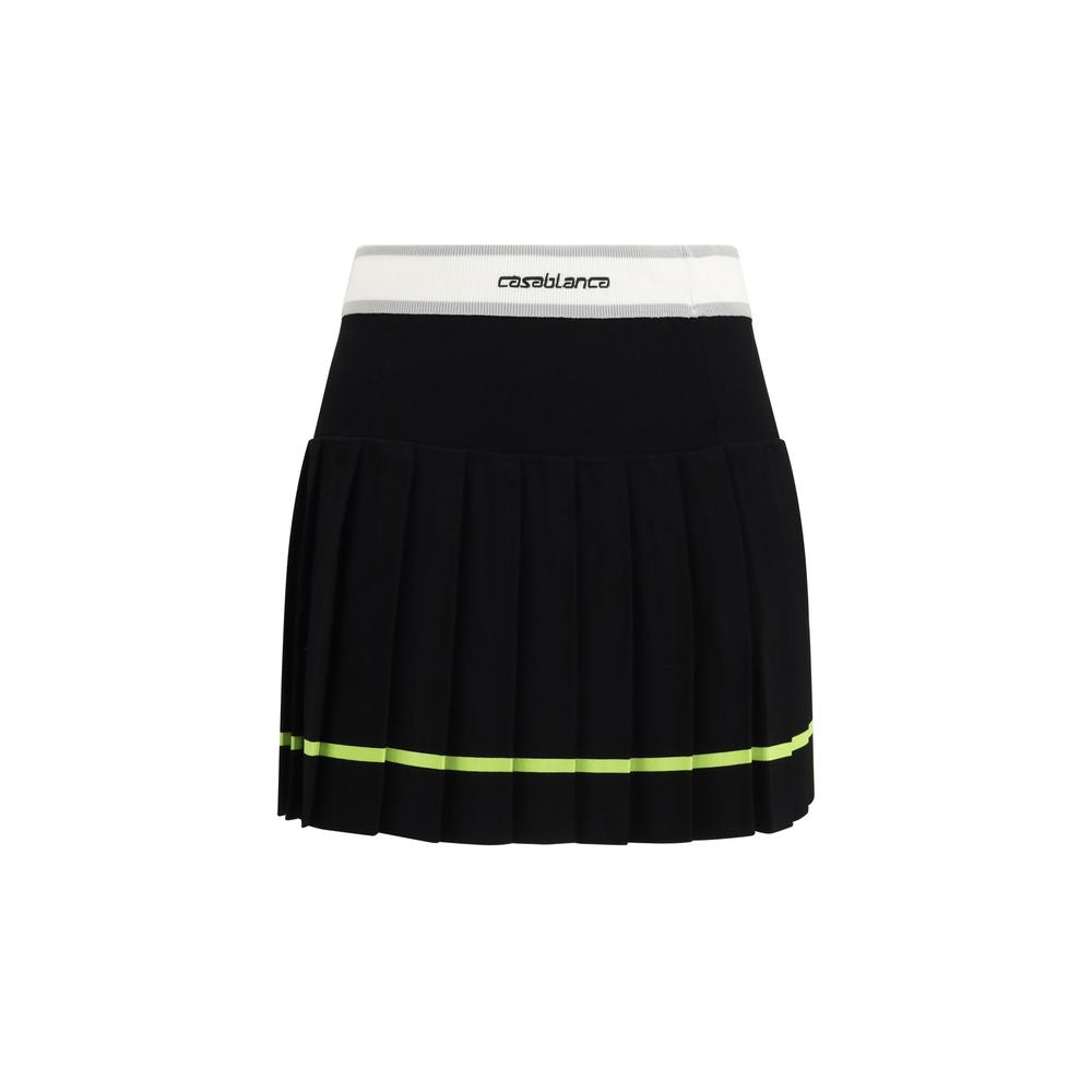 Black Viscose Mini Skirt