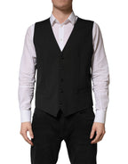 Black Wool Dress Men Formal Waistcoat Vest