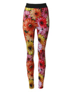 Multicolor Floral Leggings StretchWaist Pants