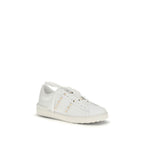 White Calf Leather Bos Taurus Low Top Sneakers