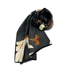 Black Silk Women Scarf