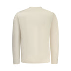 Beige Cotton Men Sweatshirt